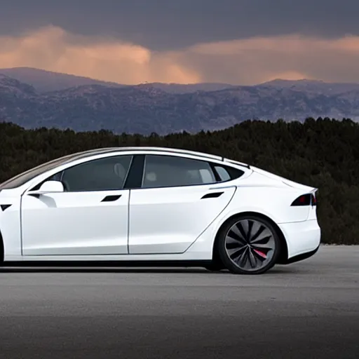 Prompt: HD photo of a Tesla