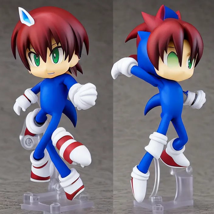 Image similar to An anime Nendoroid of Sonic the Hedgehog, figurine, detailed product photo