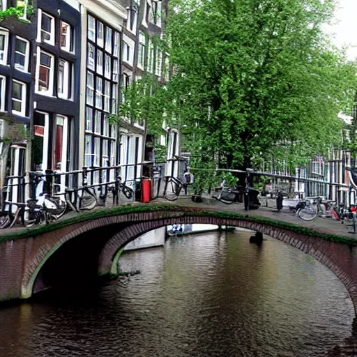 Prompt: a amsterdam bridge made out of vegetables