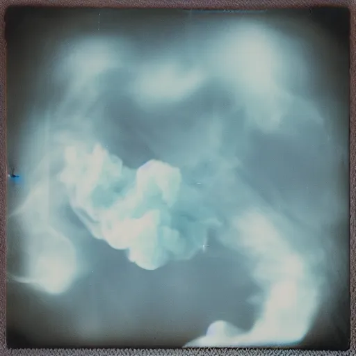 Image similar to polaroid of diamonds made from cotton candy, smoke, and clouds, mix, DADA collage, texture, lomography, fashion neon light in darkness