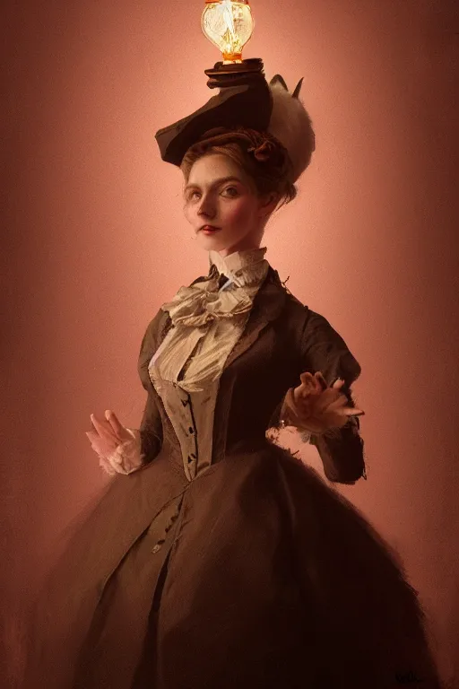Prompt: portrait of an anthropomorphic rabbit in a victorian - era ballgown, dramatic lighting, highly detailed, digital painting, artstation, concept art, smooth, sharp focus, illustration, art by wlop, mars ravelo and greg rutkowski