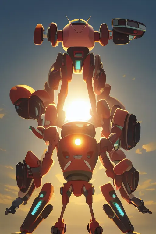 Image similar to metabots medabots medarotto medarot robot minimalist comics, behance hd by jesper ejsing, by rhads, makoto shinkai and lois van baarle, ilya kuvshinov, rossdraws global illumination ray tracing hdr radiating a glowing aura