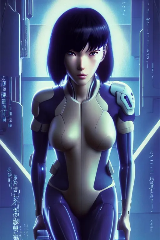 Image similar to weta disney pixar movie still portrait photo of ghost in the shell anime : : as motoko kusanagi by pixar : : by ilya kuvshinov, rossdraws, artgerm, maxim cover, octane render, 3 d, volumetric lighting, anti aliasing, raytracing : :