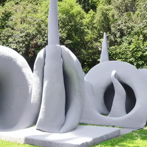 Image similar to : sculpture garden Daniel arsham style