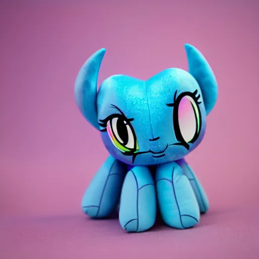 Image similar to a c'thulhu doll in my little pony style, product shot