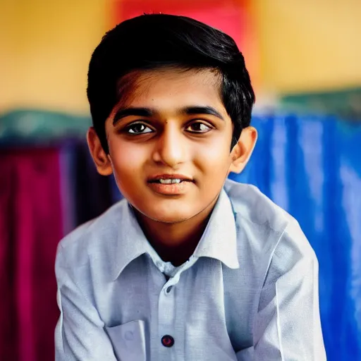 Image similar to portrait of rishab pant as a chotu bhaiya, canon 3 5 mm portrait photography, ultrarealistic