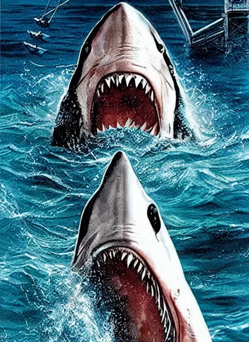 Image similar to Jaws (1974) poster, Marvel Cinematic universe