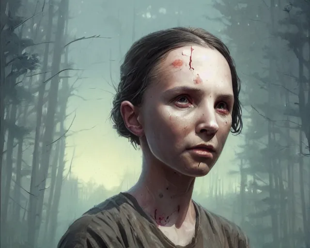 Prompt: highly detailed portrait of a millie billy brown, in the walking dead, stephen bliss, unreal engine, fantasy art by greg rutkowski, loish, rhads, ferdinand knab, makoto shinkai and lois van baarle, ilya kuvshinov, rossdraws, tom bagshaw, global illumination, radiant light, detailed and intricate environment