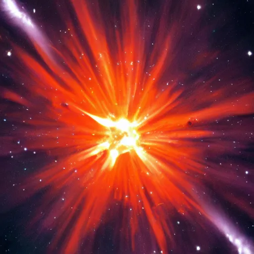 Image similar to orange star explosion in space