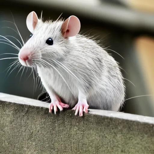 Image similar to stock photo of a white rat plotting to conquer the world