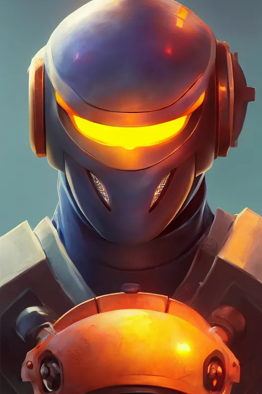 Image similar to epic mask helmet robot ninja portrait stylized as fornite style game design fanart by concept artist gervasio canda, behance hd by jesper ejsing, by rhads, makoto shinkai and lois van baarle, ilya kuvshinov, rossdraws global illumination radiating a glowing aura global illumination ray tracing hdr render in unreal engine 5