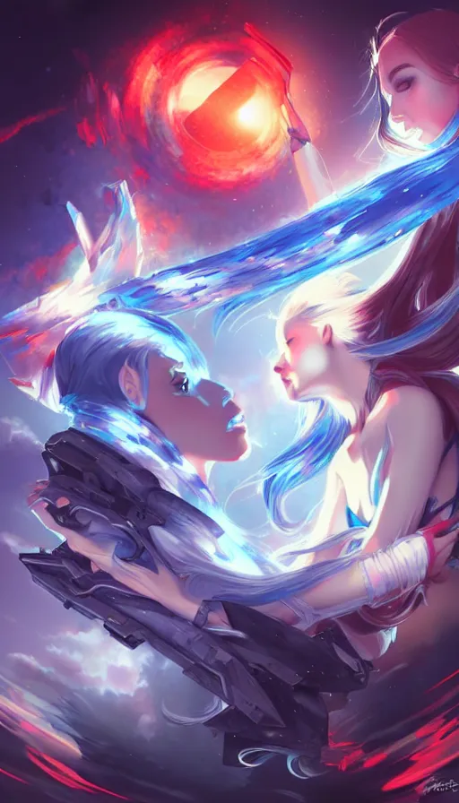 Image similar to the two complementary forces that make up all aspects and phenomena of life, by ROSS tran