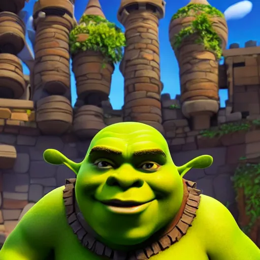 Image similar to shrek in clash royale, clash royale, concept art, octane render, unreal engine 5, highly detailed, high quality, 8 k, soft lighting, realistic face, path traced