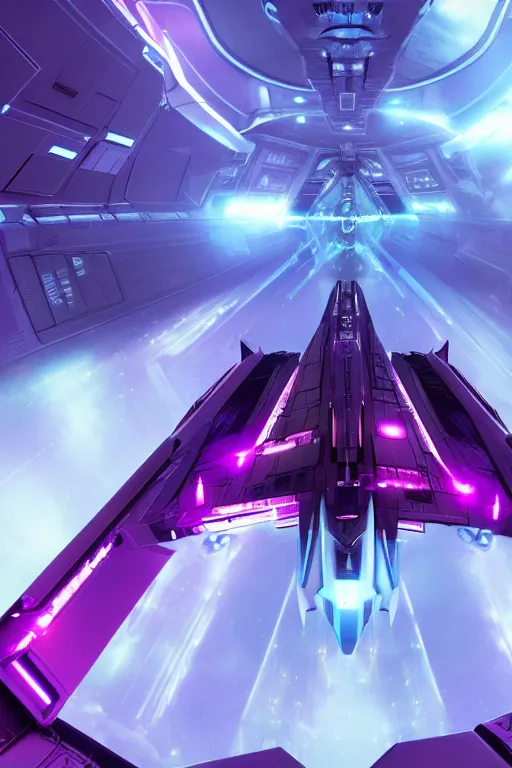 Image similar to the navigation deck onboard the Peaceful Tyranny DJD Deception spaceship in orbit over cybertron, goth Decepticons vibes, purple and dark colors, clean panels, dramatic lighting, glowing red hologram navigation panels, cinematography by Wes Anderson, 4k octane render, photorealistic , cinematic lighting, Artstation