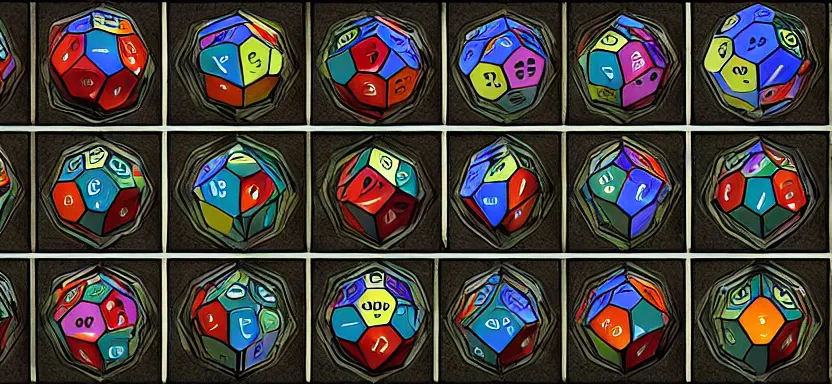 Image similar to planets shaped 2 0 - sided - dice, digital art, extreme detail