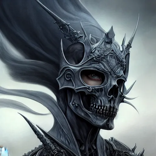 Image similar to concept art by artgerm, death of the four horsemen of the apocalypse, soft grey and blue natural light, intricate, queen of death riding, highly detailed dark art, digital painting, artstation, concept art, smooth, sharp focus, illustration, art by greg rutkowski and luis rollo and uang guangjian and gil elvgren, symmetry!