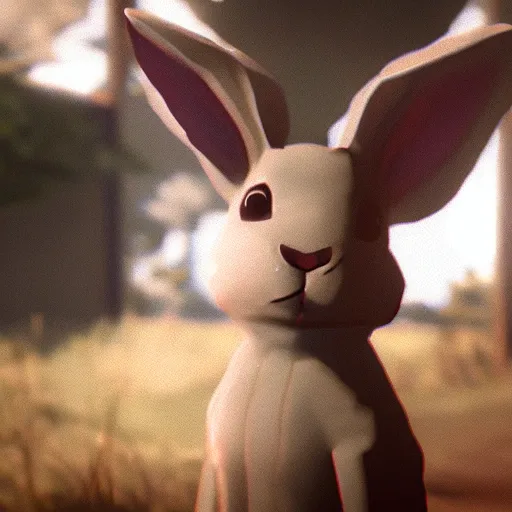 Prompt: A rabbit in the video game Life Is Strange