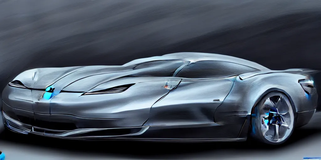 Image similar to new vehicle, wide body, intricate, elegant, highly detailed, digital painting, concept art, smooth, sharp focus, art style from Henrik Fisker and Bruce Kaiser and Scott Robertson and Dmitry Mazurkevich and Doruk Erdem and Jon Sibal