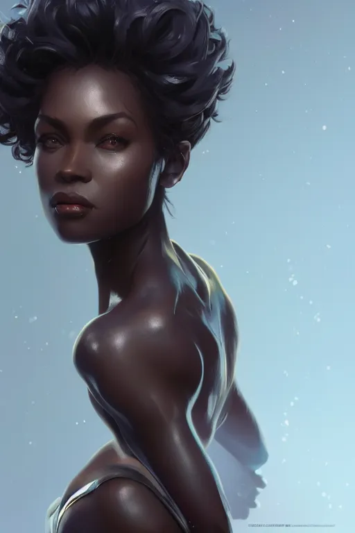 Prompt: A beautiful black female, highly detailed, digital painting, artstation, concept art, smooth, sharp focus, illustration, Unreal Engine 5, 8K, art by Ross Tran and greg rutkowski and alphonse Mucha