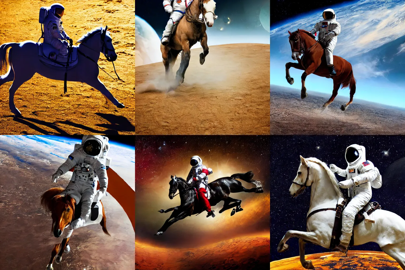 Image similar to an astronaut riding a horse, 8 k high resolution