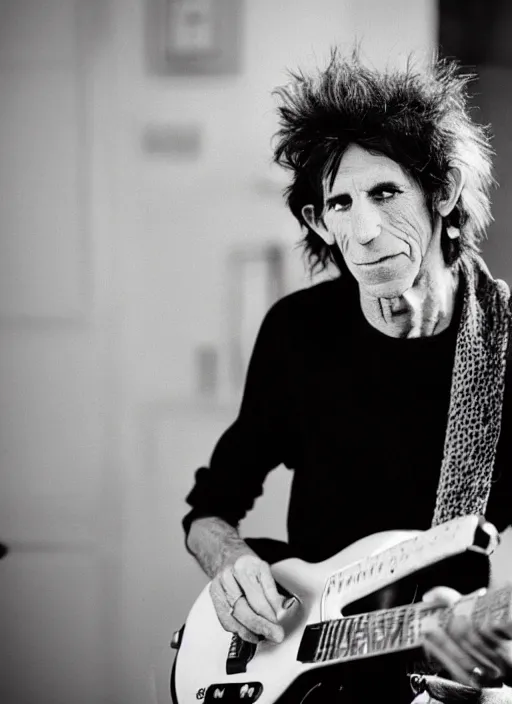 Prompt: DSLR photo portrait still of 232 year old age 232 Keith Richards at age 232!!!, 85mm f1.8