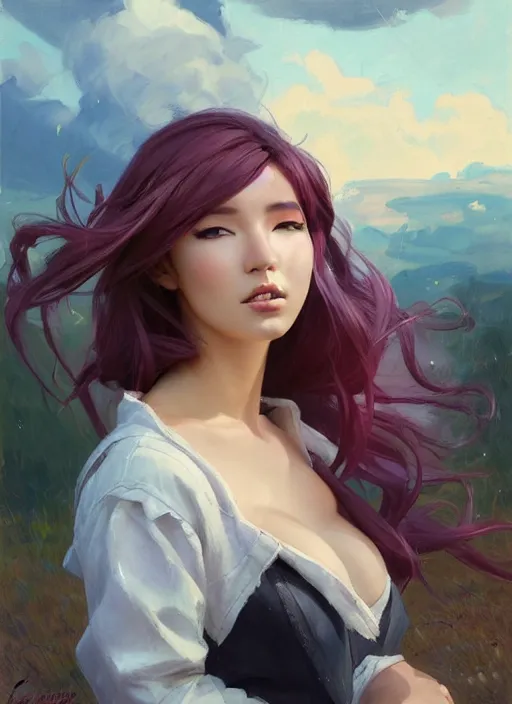 Leo's Gaze: Captivating AI Anime Girl Character Artistry by Diki