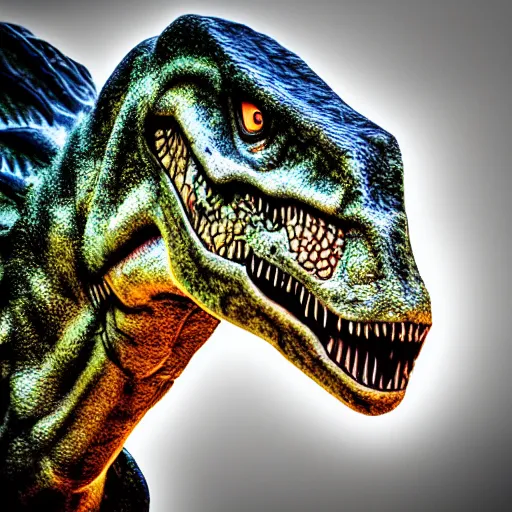 Image similar to dinosaur smoking a cigarette in their mouth realistic hdr professional shot