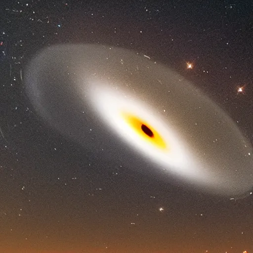 Image similar to Margherita Hack discovers a new black hole and point at the beautiful night sky