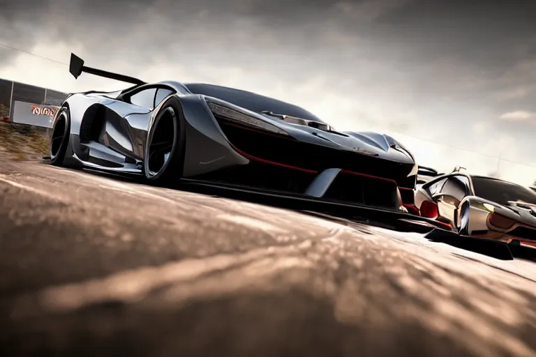 Image similar to photo wallpaper sport car gran turismo 7 forza horizon need for speed fast and furious 5 unreal engine supercar hypercar game concept car octane render, 4 khd 2 0 2 2 3 d cgi rtx style chrome reflexion global illumination ray tracing hdr arstation pixar and disney unreal