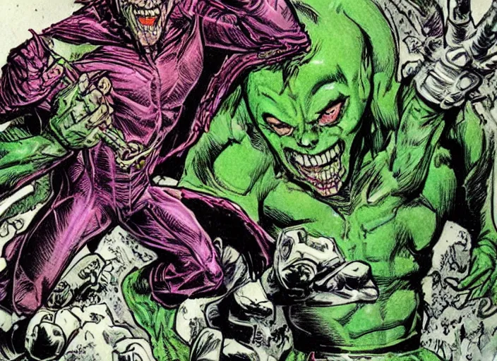 Image similar to green goblin illustration by mike ploog