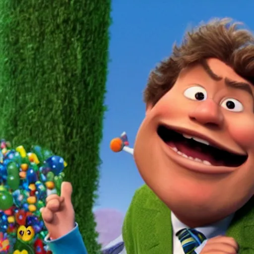 Image similar to Will Ferrel as seen in Pixar’s Up (2009)