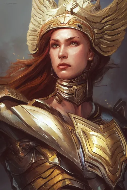 Image similar to amazon valkyrie athena, d & d, fantasy, portrait, highly detailed, headshot, digital painting, trending on artstation, concept art, sharp focus, illustration, art by artgerm and greg rutkowski and magali villeneuve