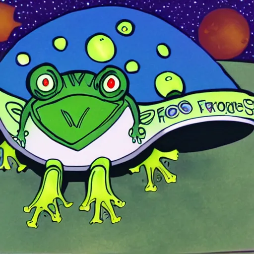 Image similar to frog spaceship