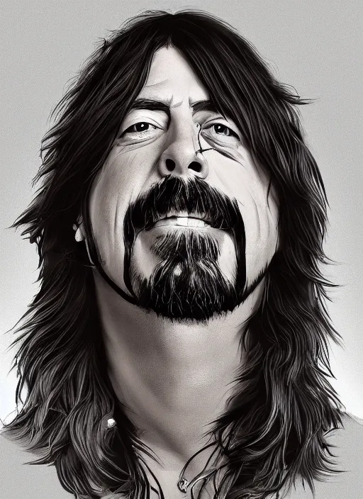 Prompt: Dave Grohl, detailed digital art, trending on Artstation