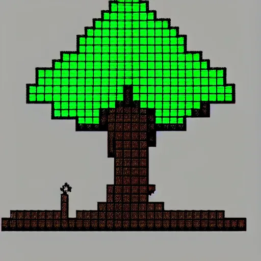 Prompt: a green tree, pixel art, 8 bit