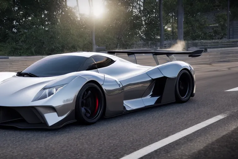 Image similar to photo wallpaper sport car gran turismo 7 forza horizon need for speed fast and furious 5 unreal engine supercar hypercar game concept car octane render, 4 khd 2 0 2 2 3 d cgi rtx style chrome reflexion global illumination ray tracing hdr arstation pixar and disney unreal