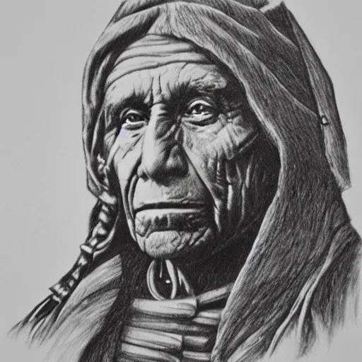 Image similar to chief seattle drawing