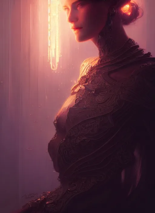 Image similar to portrait of merlwyb bloefhiswyn, intricate, elegant, glowing lights, highly detailed, digital painting, artstation, concept art, smooth, sharp focus, illustration, art by wlop, mars ravelo and greg rutkowski