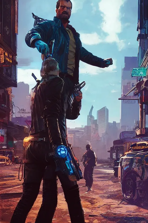 arthur morgan as a blackops assassin. cyberpunk 2077, Stable Diffusion