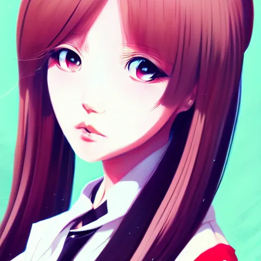 Image similar to Ann Takamaki, anime, elegant, 2d, ultra highly detailed, digital painting, smooth, sharp focus, artstation, pixiv, art by Ina Wong, art by Ilya Kuvshinov