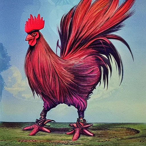 Image similar to futuristic big rooster