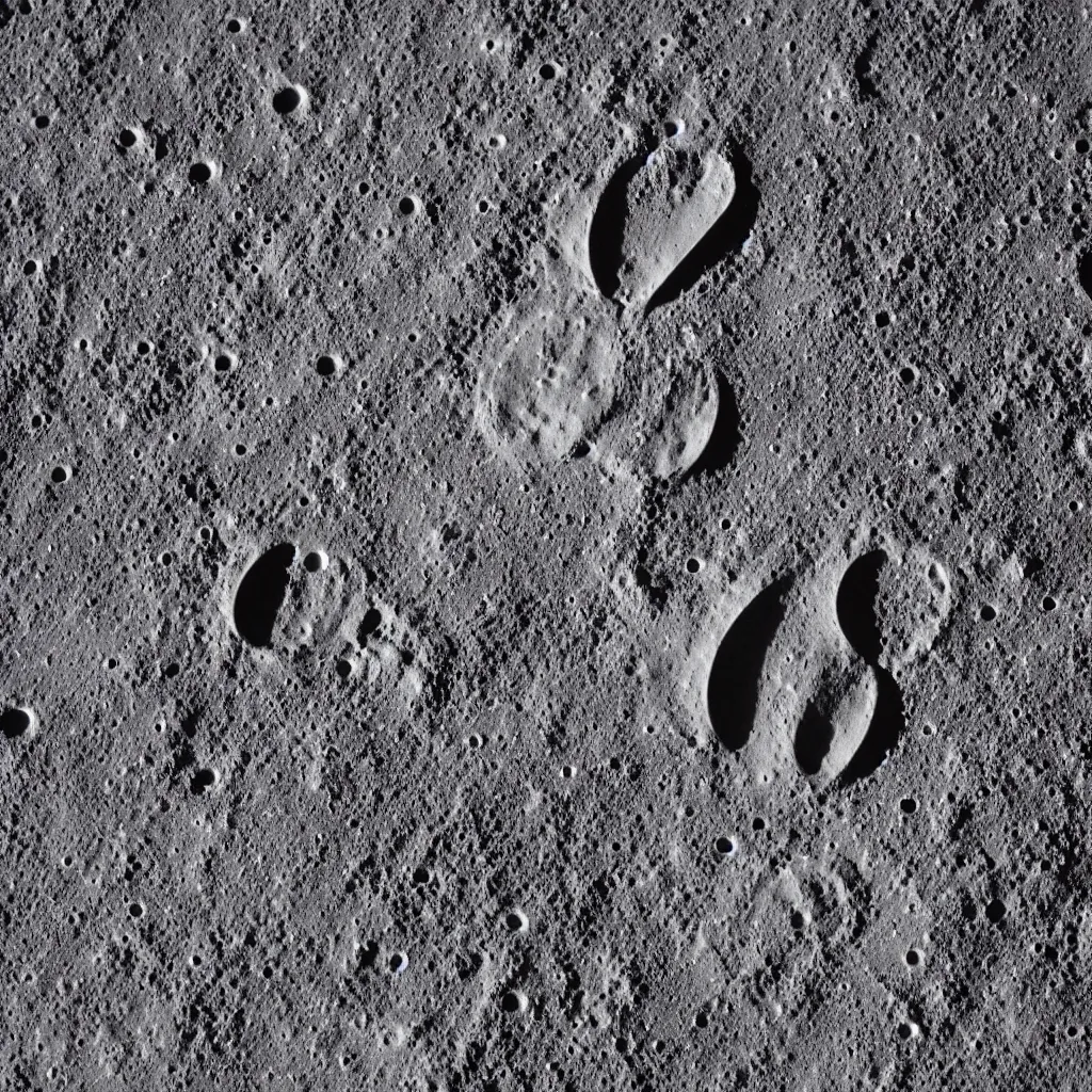 Image similar to a footprint on the moon surface moon dust close up texture texture seamless hd 8 k macro details