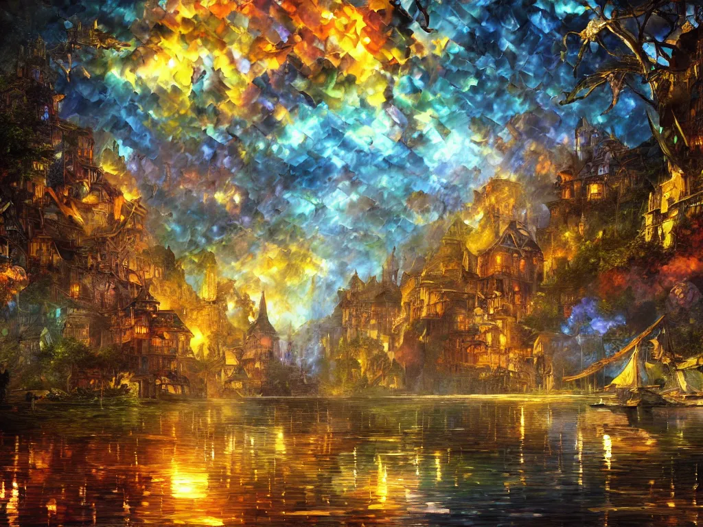 Image similar to cryengine render by android jones, james christensen, rob gonsalves, leonid afremov and tim white