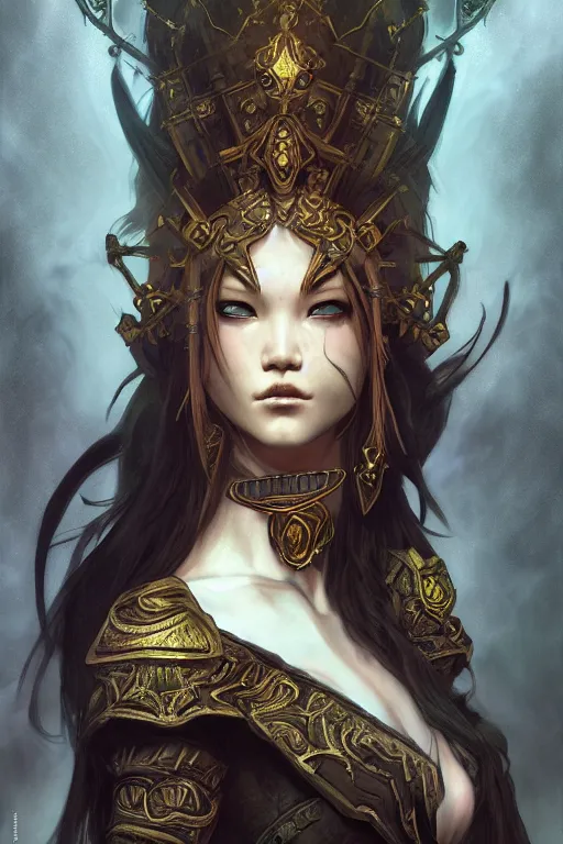 Prompt: full body dark fantasy portrait of ganondorf like blackpink lisa+smoky eyes+front face with light flowing hair, ultradetail face, art and illustration by tian zi and craig mullins and WLOP and alphonse mucha, fantasy, intricate complexity, human structure, human anatomy, fantasy character concept, watermark, blurry, hyperrealism 8k