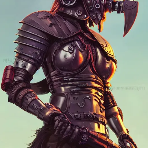 Image similar to cyberpunk viking helmet mask warrior goddess robot ninja fantasy, art gta 5 cover, official fanart behance hd artstation by jesper ejsing, by rhads, makoto shinkai and lois van baarle, ilya kuvshinov, ossdraws