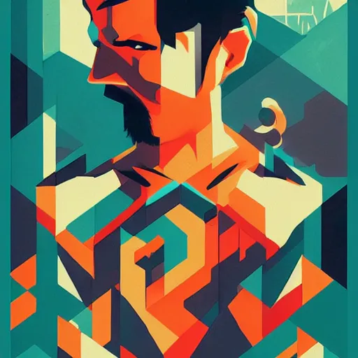 Image similar to Rivercity Ransom painting by Sachin Teng, asymmetrical, Organic Painting , Hard Light and long shadows, Matte Painting, geometric shapes, hard edges, graffiti, street art, 300 dpi :2 by Sachin Teng:4