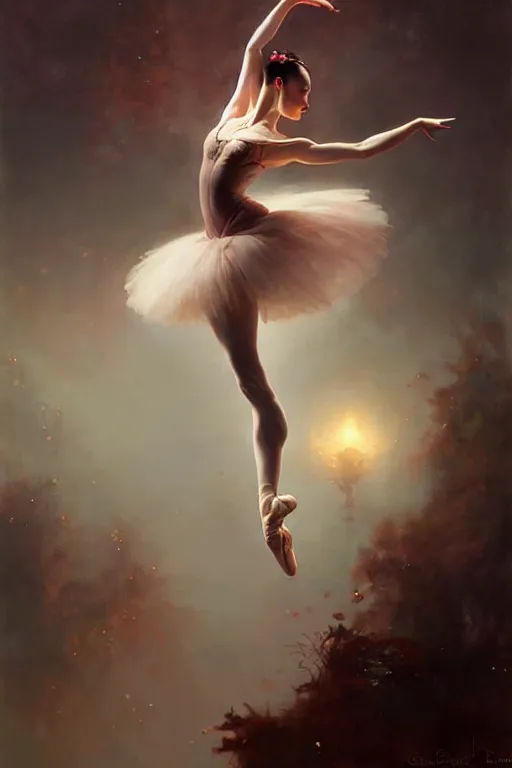 Image similar to giesha prima ballerina by bayard wu, anna podedworna, gaston bussiere, greg rutkowski