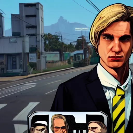 Image similar to XQC as a GTA character in a loading screen