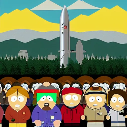 Prompt: raytheon in south park