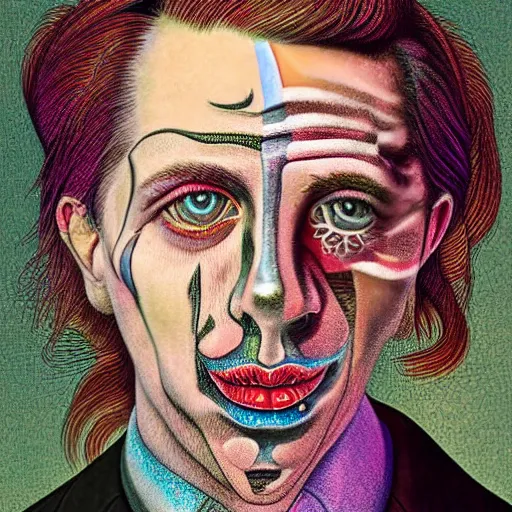 Prompt: a detailed digital art of Tommy Cash in the style of Alex Grey and Norman Rockwell, fantasy, 8k, ornate, intricate